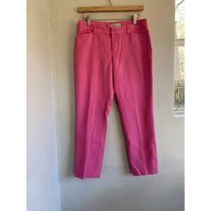 Gap Slim cropped cash French pink slacks size 0 stretch